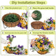 2 Pcs Autumn Pansy Artificial Hanging Flower Baskets for Front Porch, Garden and Patio Decor
