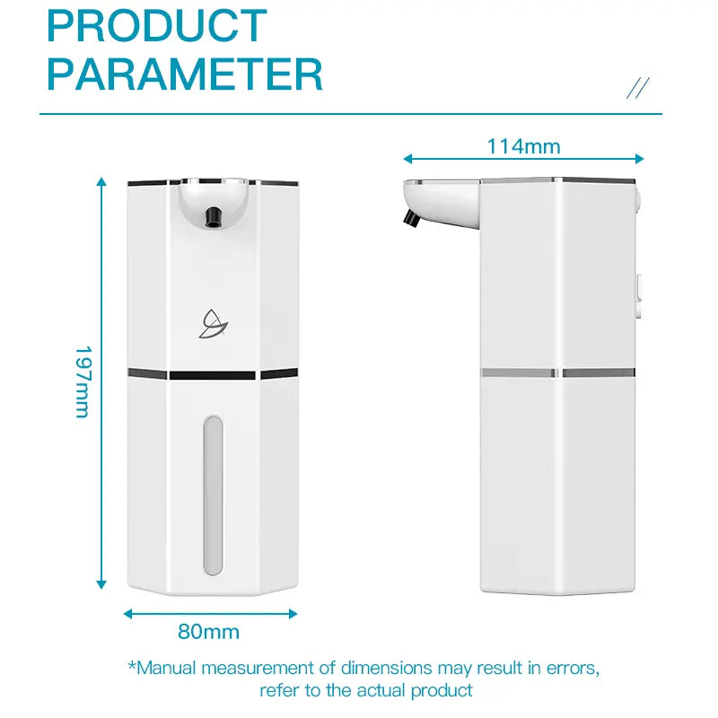 Touchless Foaming Soap Dispenser - 12oz USB Rechargeable with 4 Levels