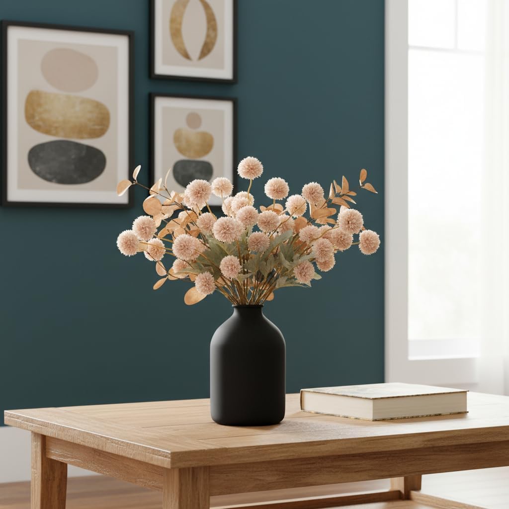 Stylish Beige Silk Mum Eucalyptus Home Decor Assortment