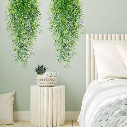 Fake Hanging Plants, 3 Pcs Faux Hanging Plants, Artificial Plants Ferns Ivy Vine for Wall House Indoor Outdoor Room Home Decor