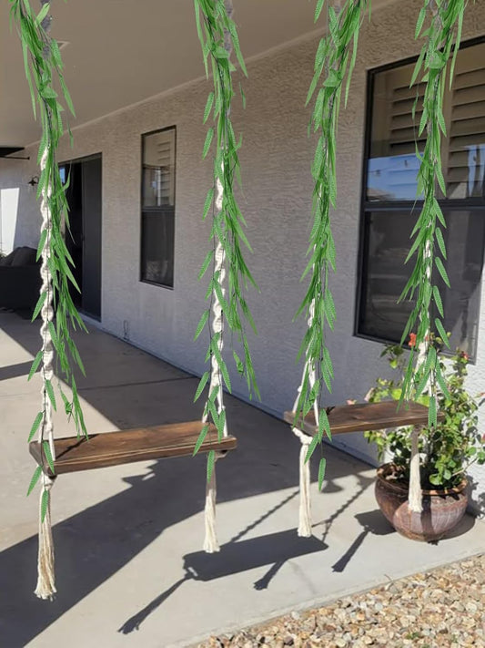 200 Strands 1200FT Fake Ivy Leaves Artificial Ivy Greenery Garland Faux Willow Vines Silk Hanging Plants Home Aesthetic Jungle Party Vines for Bedroom Wedding Patio Garden Wall Room