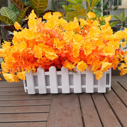 Artificial Flowers for Outdoor, 14 Bundle Fall Realistic Faux Plants UV Resistant Fake Fake Plastic Flowers for Outside Indoor Porch Patio Window Box Planter Home Decor