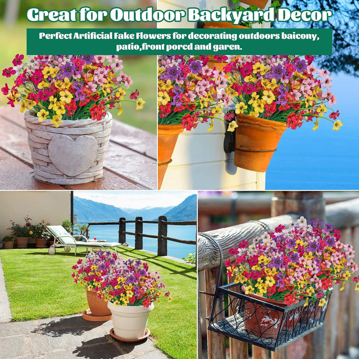 Modern UV Resistant PE Shrubs Home Decor Accent