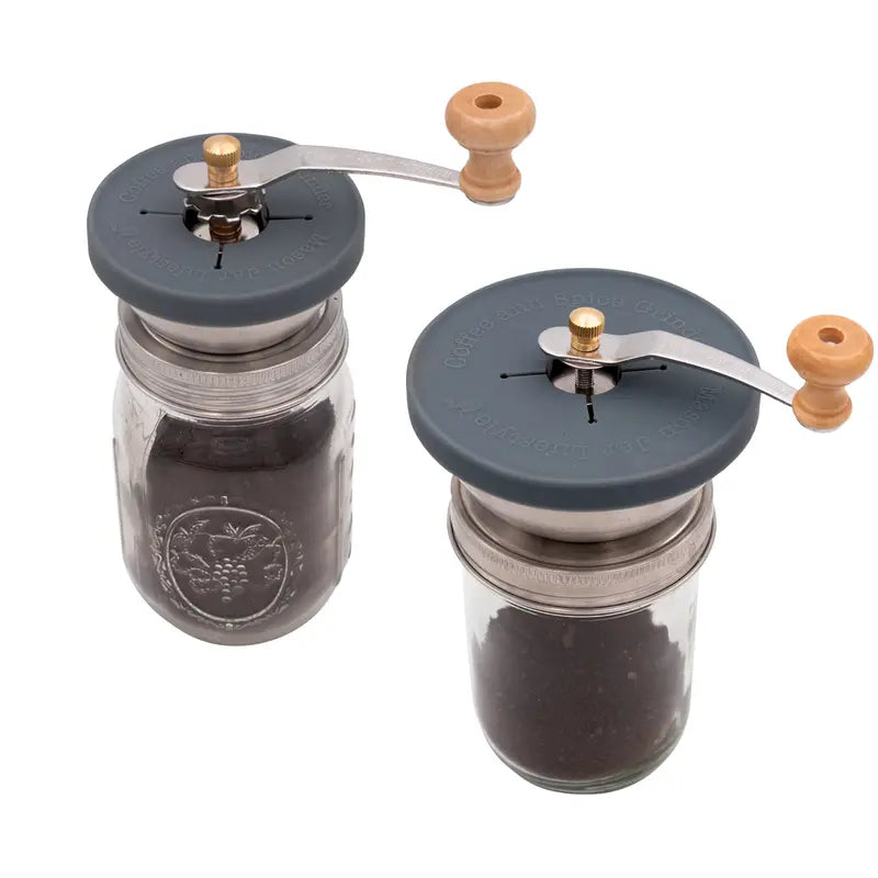 Coffee and Spice Grinder Lid for Regular and Wide Mouth Glass Canning Jars