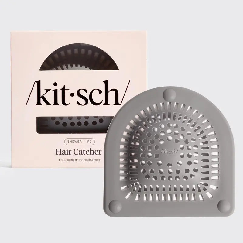 Hair Catcher Shower Drain Protector - Universal Fit Silicone Strainer, Two-Pack