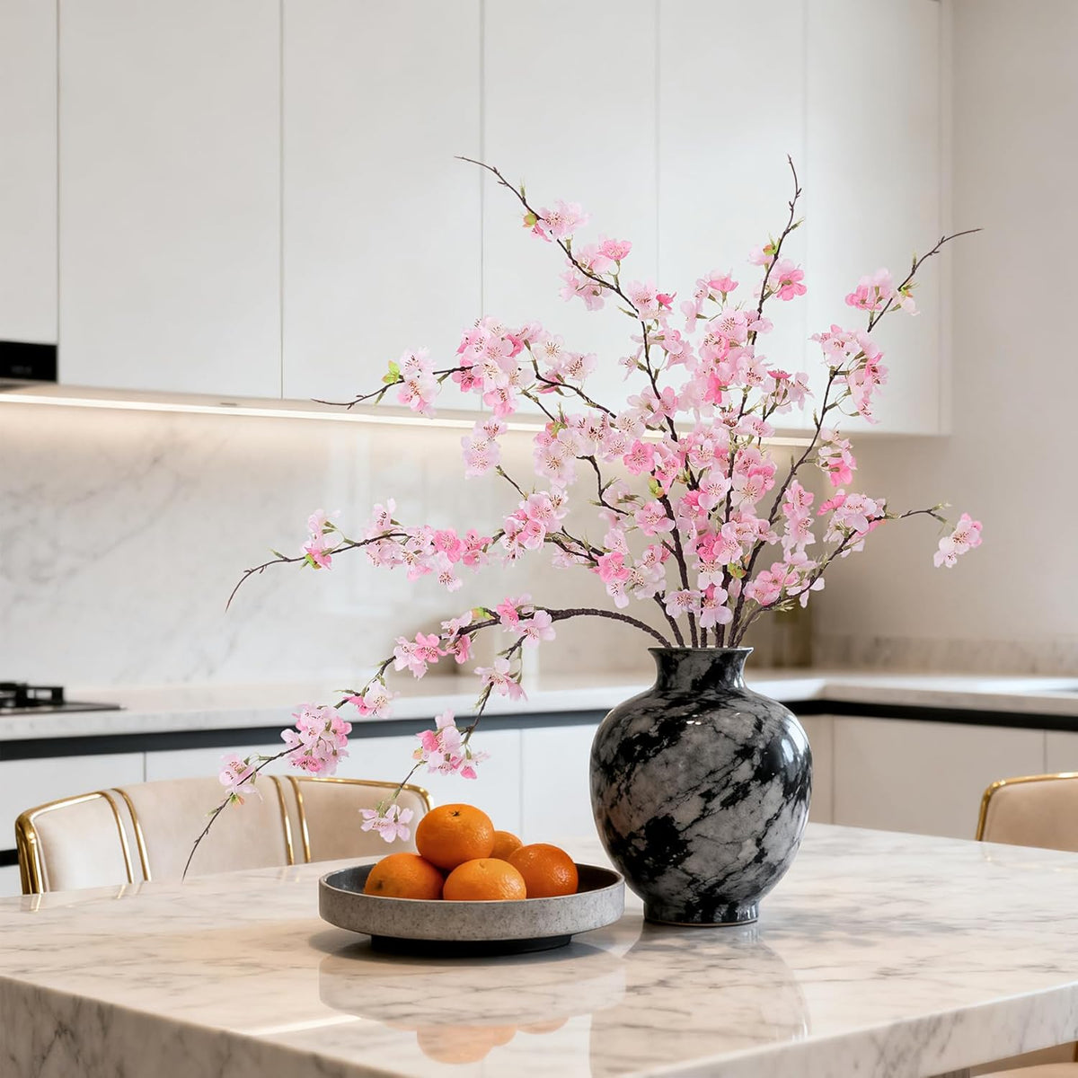Charming Cherry Blossom Branches Artificial Home Decor Arrangement