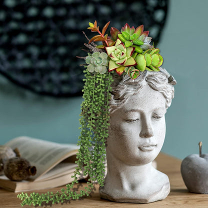CEWOR 8 Pcs Artificial Succulents Hanging Greenery Plants Fake String of Pearls for Wall Home Garden Outdoor Decor (24 Inches Each Length)
