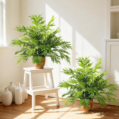 Serene Artificial Boston Fern Pots Home Decor Display