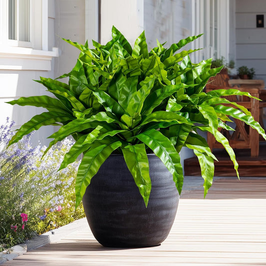 Elegant Artificial Bird Nest Fern Home Decor Arrangement