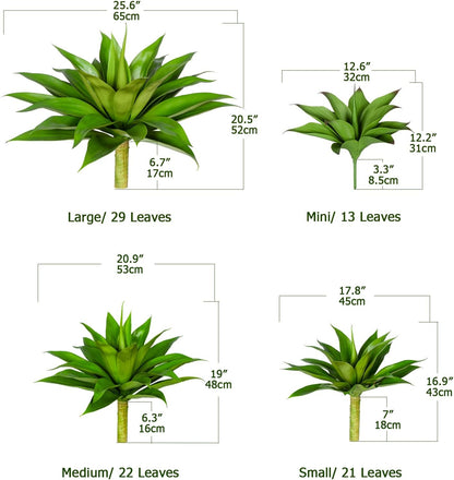 Premium Artificial Agave Large Kitchen Home Decor Bundle