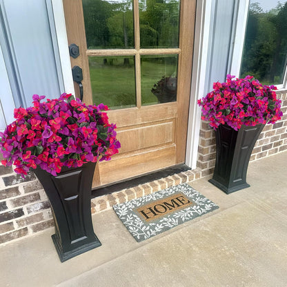 Artificial Flowers Faux Plants for Outdoors Spring Summer Decor, 6 Bundles Fake Bougainvillea Silk Flowers UV Resistant Realistic for Outside Planter Porch Patio Garden Home (Purple Fuchsia)