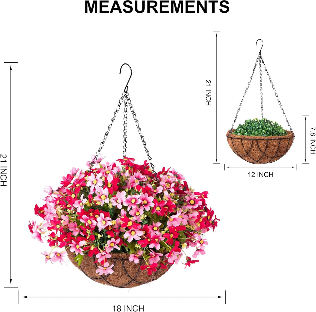 Serene Red Chrysanthemum Silk Hanging Home Decor Display