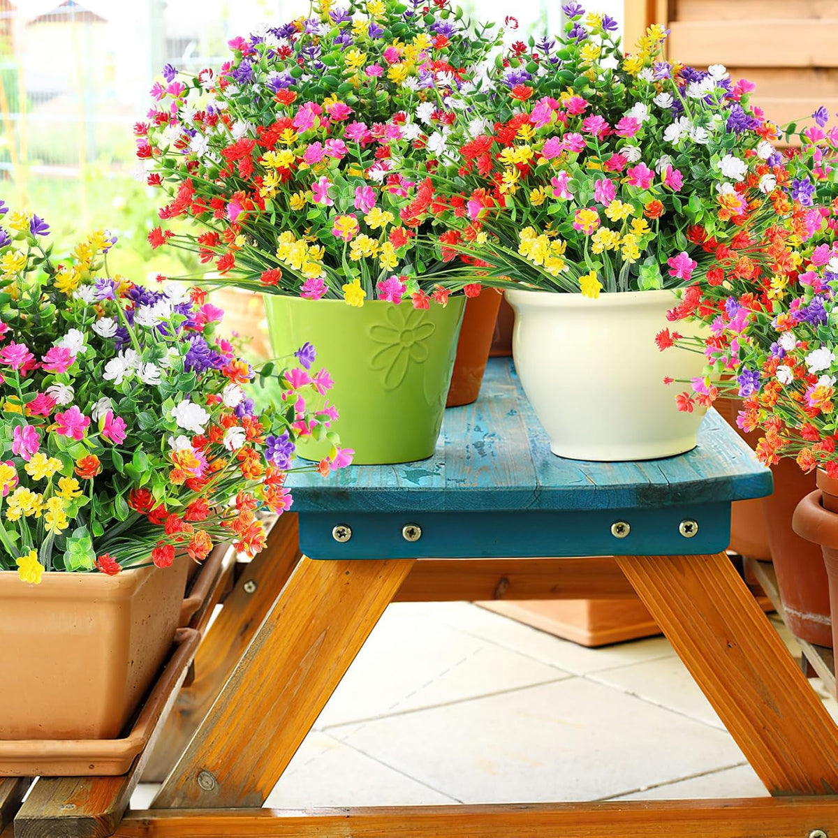 Artificial Faux Flowers Outdoor Garden Porch Home Decor