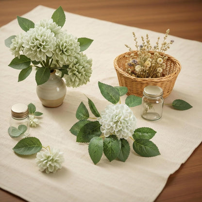 Serene Silk Rose Stems Bouquet Home Decor Kit
