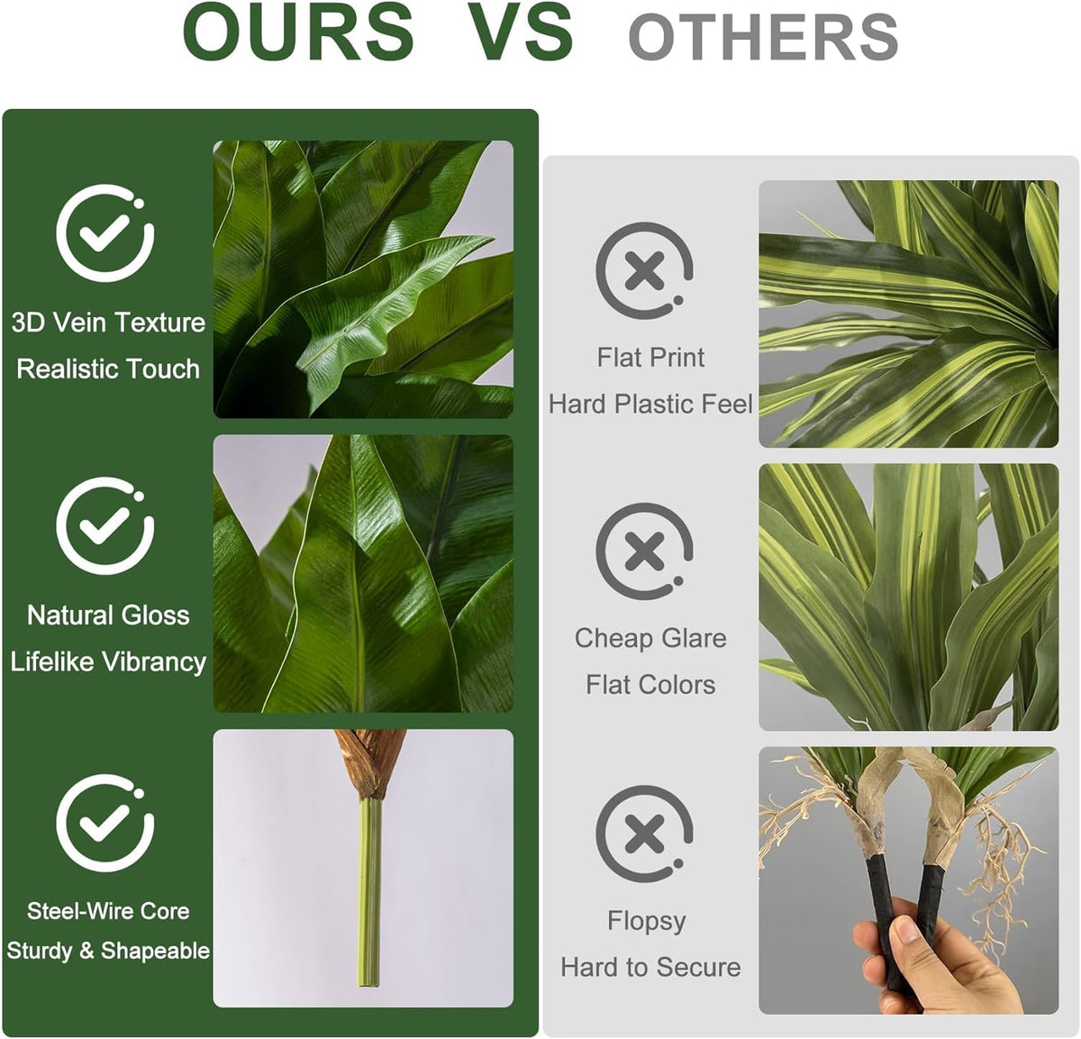 Premium Artificial Bird Nest Fern Home Decor Set