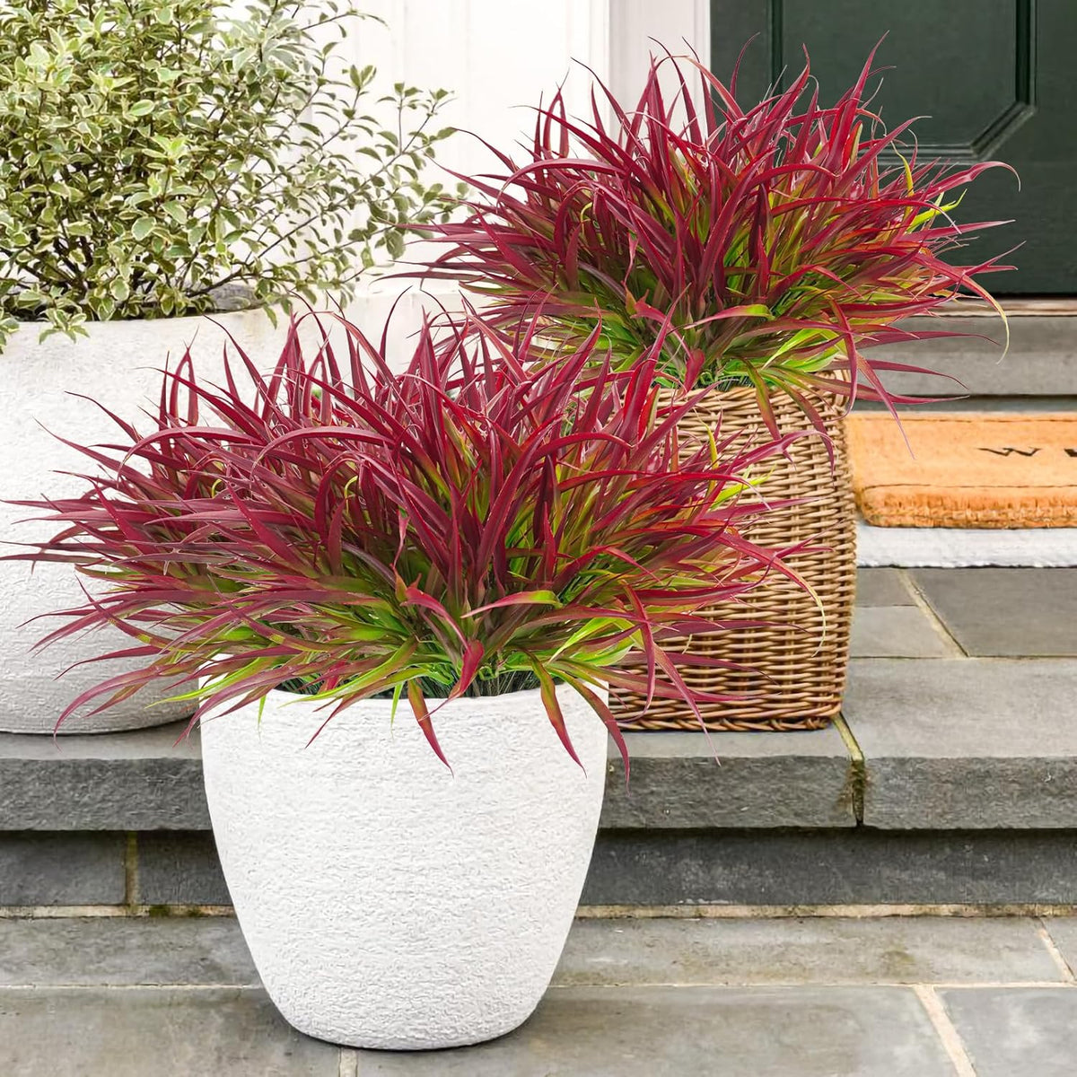 Refined Bundles Artificial Resistant Grass Outdoor Decor Set