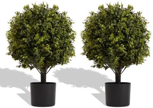 Deluxe Artificial Ball Topiary Potted Home Decor Selection
