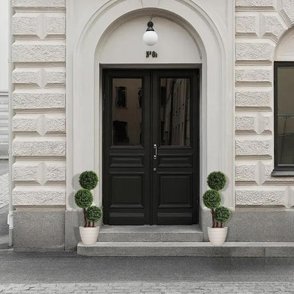 Lush Artificial Triple Ball Boxwood Home Decor Arrangement