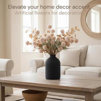 Stylish Beige Silk Mum Eucalyptus Home Decor Assortment