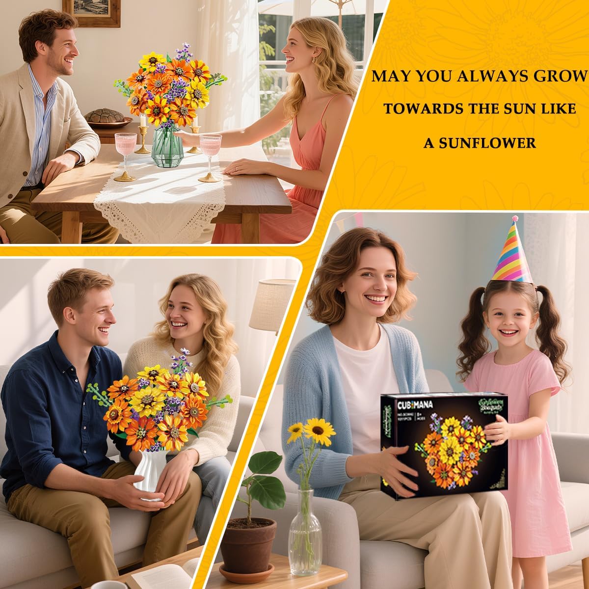 Timeless Sunflower Bouquet Building Handmade Home Decor Bundle