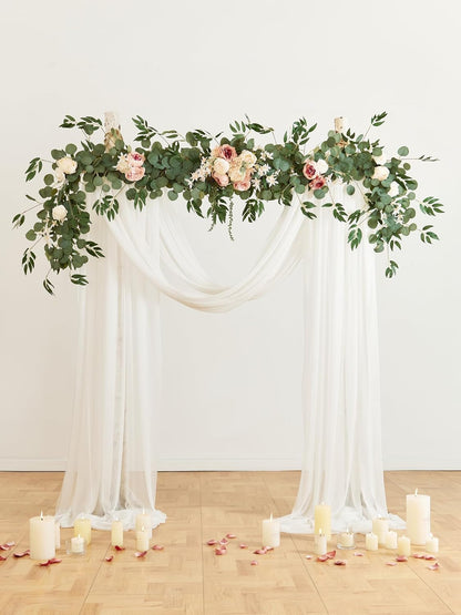 Refined Eight Foot Eucalyptus Peony Home Decor Statement