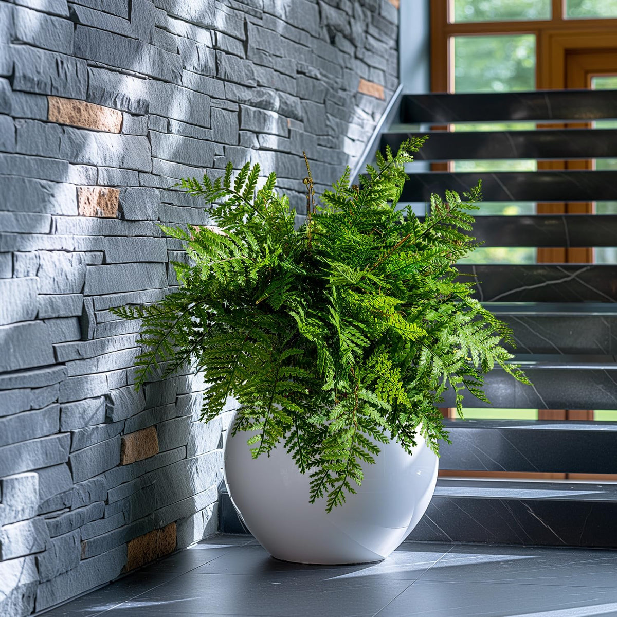 Natural Artificial Boston Ferns Resistant Home Decor Selection