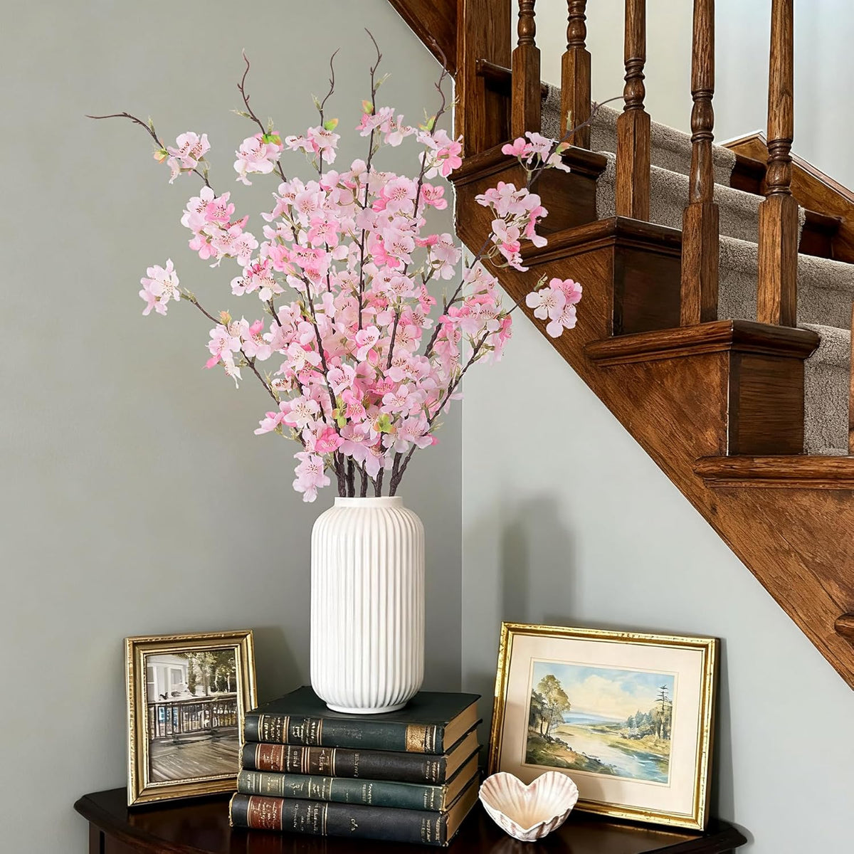 Charming Cherry Blossom Branches Artificial Home Decor Arrangement