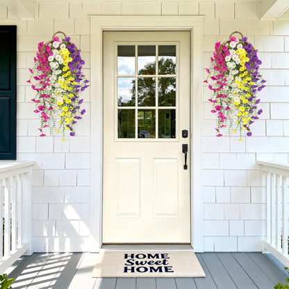 8 Pcs Classic Artificial Hanging Petunias Outdoor Indoor Decor Series