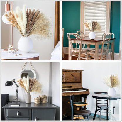 220 PCS Dried Flower Bouquet – Pampas Grass, Floral Decor for Home, Wedding, and Boho Style | Perfect for Vases, Fall, Spring, Summer, and Winter Arrangements