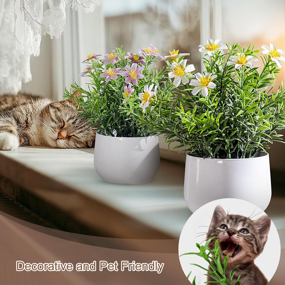 Refined Small Artificial Potted Kitchen Home Decor Kit