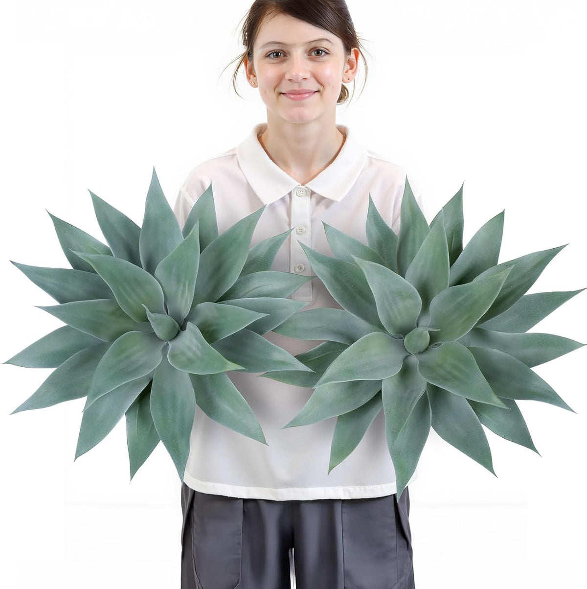 Botanical Artificial Blue Agave Plant Home Decor Arrangement