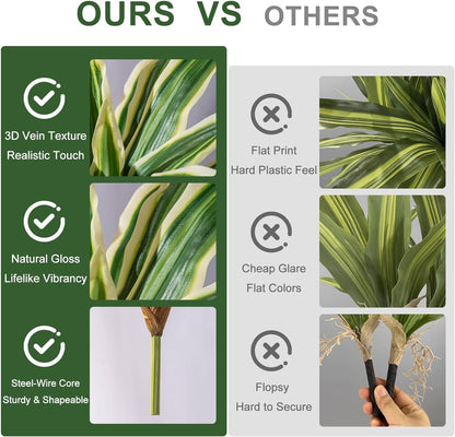 Rustic Artificial Dracaena Stems Greenery Home Decor Accent