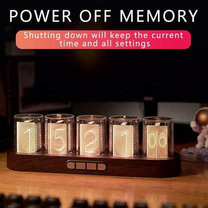 Imitation Nixie Tube Clock RGB Creative Clock 16 Million Colors, Mode Adjustments with Gift Box Packaging Can Be 01 01