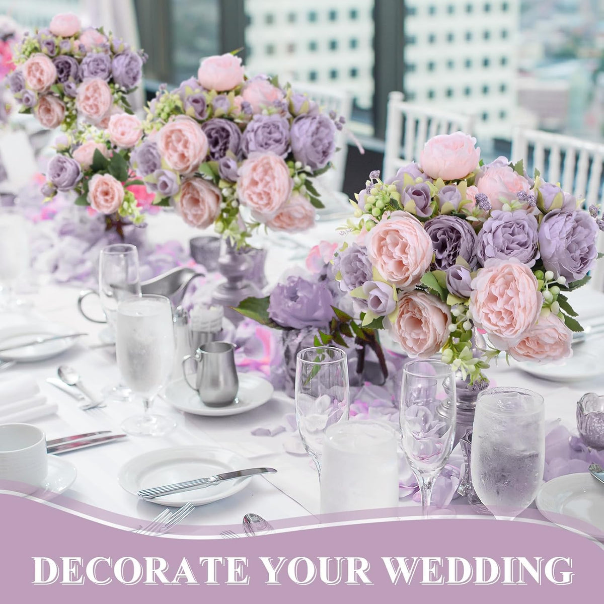 Timeless Bundles Yuxung Artificial Peonies Home Decor Set