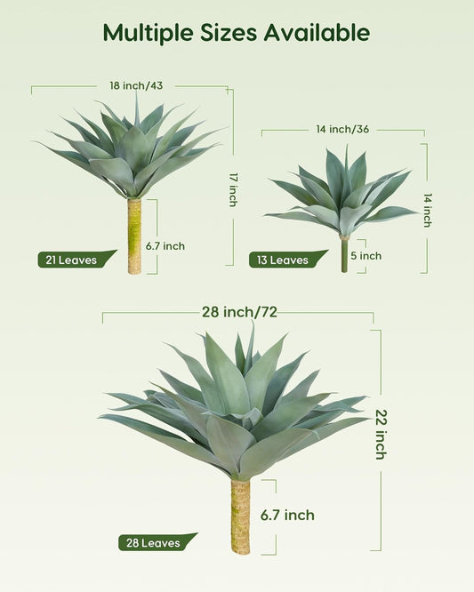 Botanical Artificial Blue Agave Plant Home Decor Arrangement
