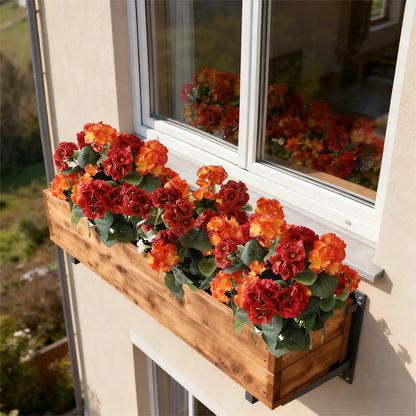 Deluxe Artificial Geranium Silk Blooms Indoor Decor Display