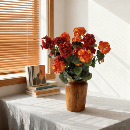Deluxe Artificial Geranium Silk Blooms Indoor Decor Display
