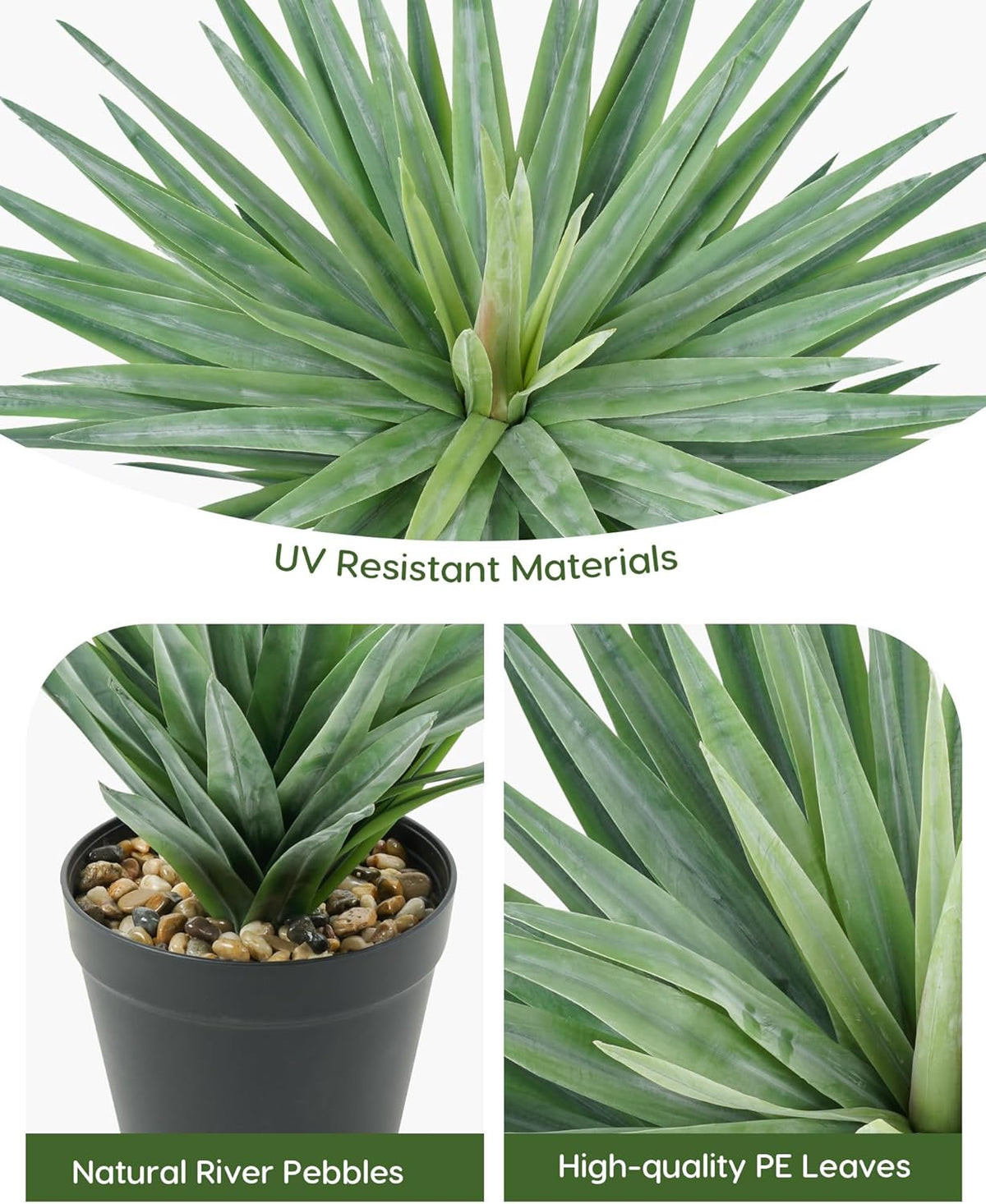 Charming Large Artificial Agave Plant Home Decor Assortment