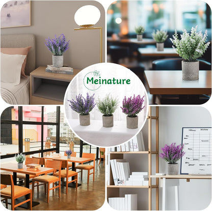 Festive Artificial Lavender Biodegradable Pots Home Decor Series