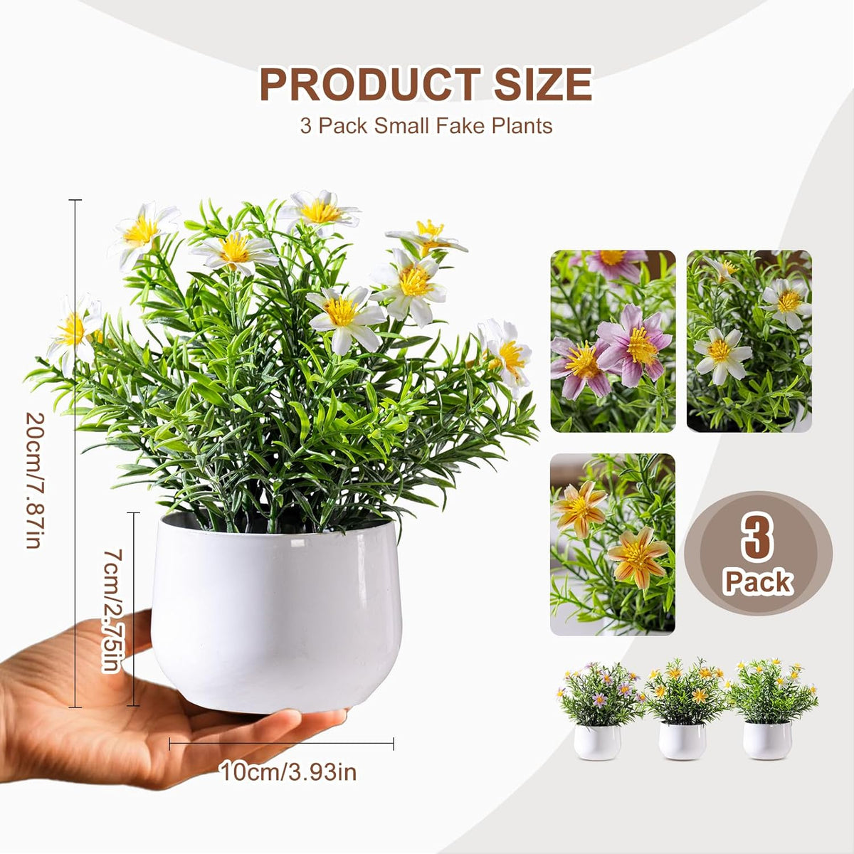 Refined Small Artificial Potted Kitchen Home Decor Kit