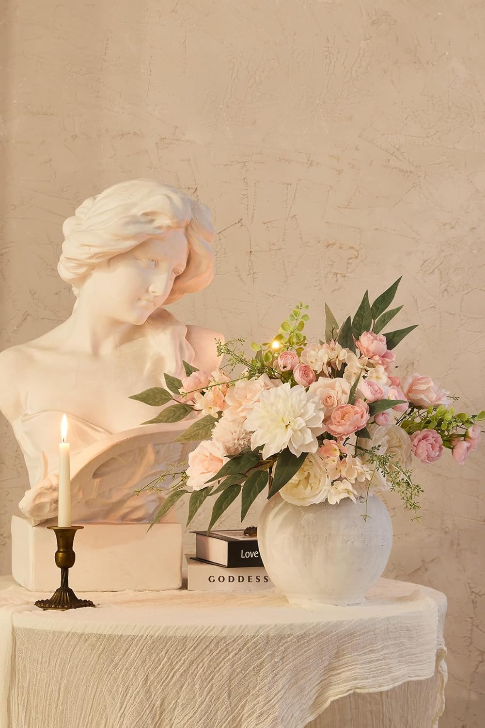 Anna's Whimsy Artificial Flowers Bouquets, Artificial Silk Flowers Bouquets for Wedding, Home Table Decorations, Wedding Centerpieces Bouquets Flowers Arrangement Decorations