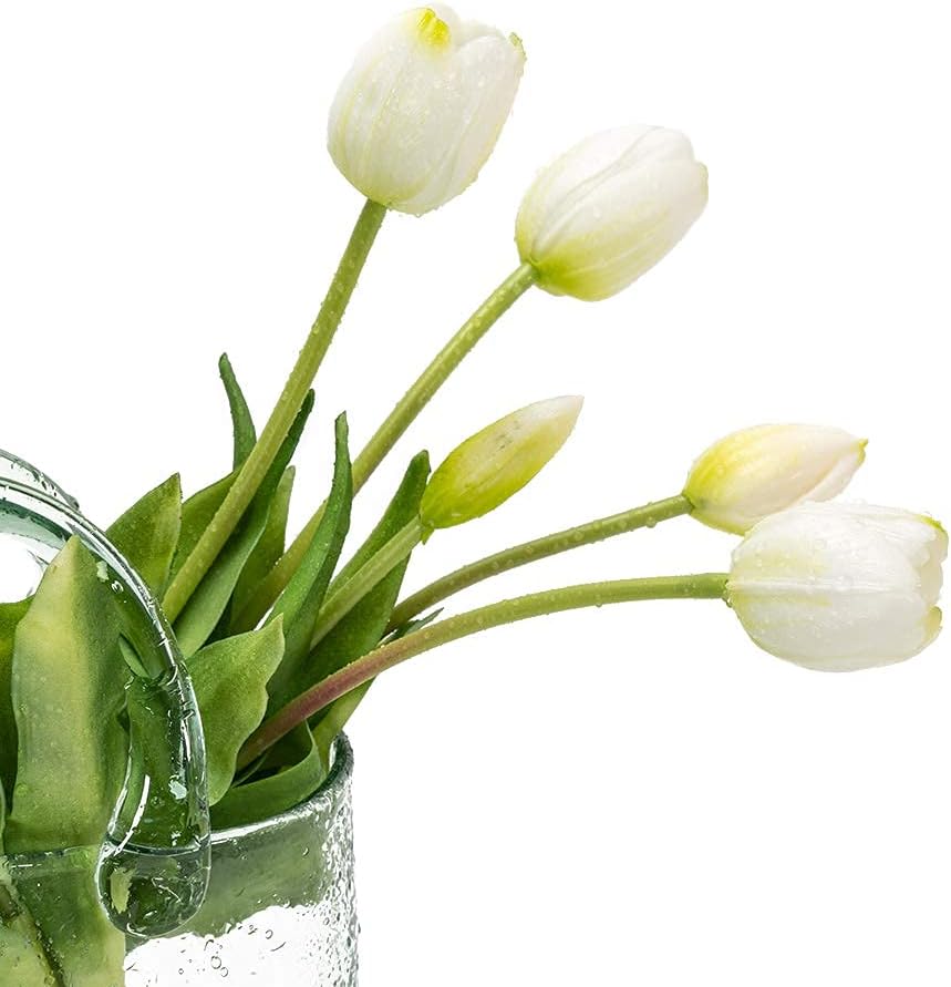 Elegant Artificial Tulips Latex Bouquet Home Decor Kit
