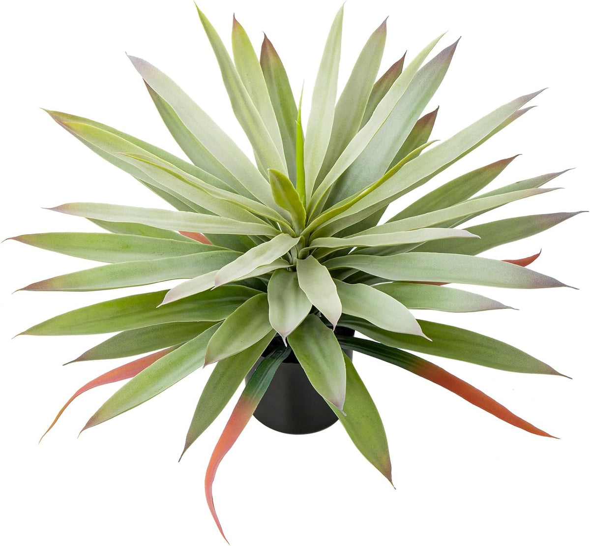 Briful Large Fake Agave Plant 17.3 Inch Artificial Yucca Potted Plants Outdoor Faux Agave Plants for Home Office Room Garden Front Porch Balcony Decor(Green)