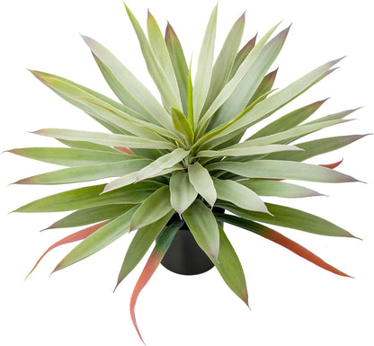 Briful Large Fake Agave Plant 17.3 Inch Artificial Yucca Potted Plants Outdoor Faux Agave Plants for Home Office Room Garden Front Porch Balcony Decor(Green)