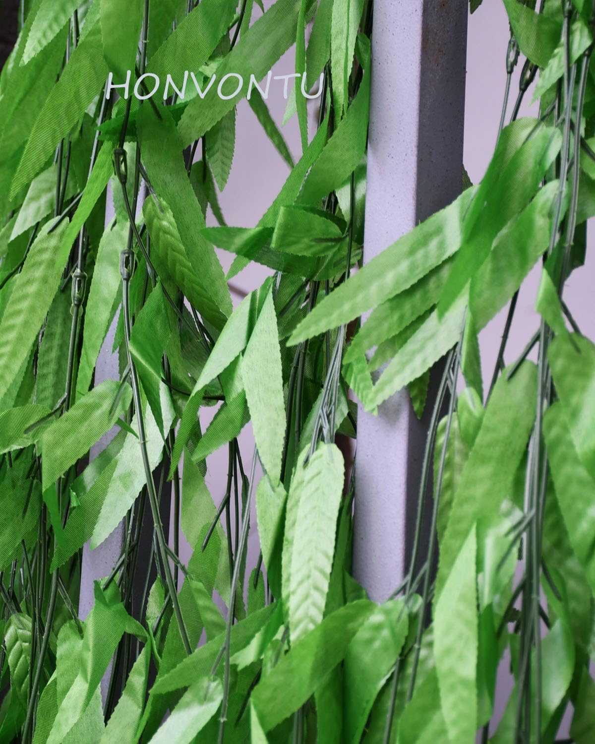 200 Strands 1200FT Fake Ivy Leaves Artificial Ivy Greenery Garland Faux Willow Vines Silk Hanging Plants Home Aesthetic Jungle Party Vines for Bedroom Wedding Patio Garden Wall Room