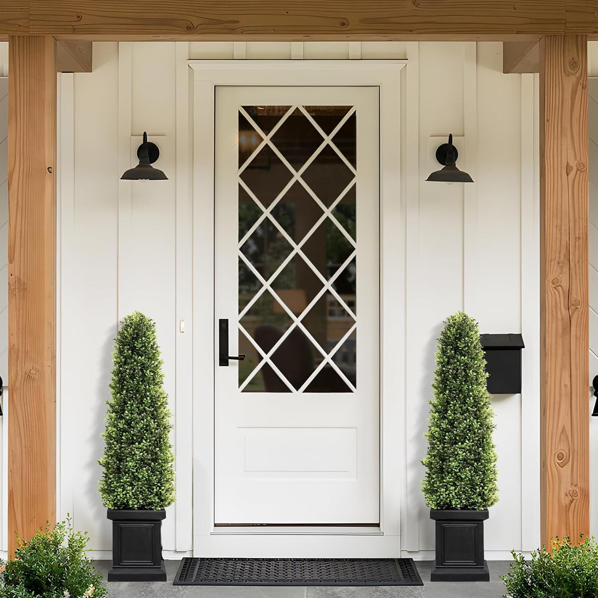 Elegant Boxwood Topiary Tall Topiaries Outdoor Decor Series
