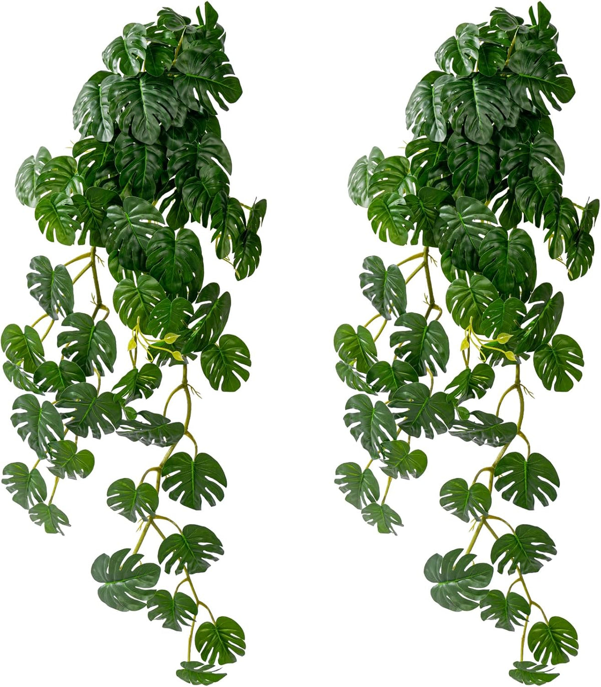 Decorative Artificial Hanging Monstera Resistant Indoor Decor Set