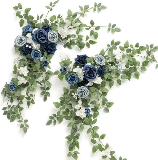 Handmade Wedding Floral Garland Silk Roses Arch Decor