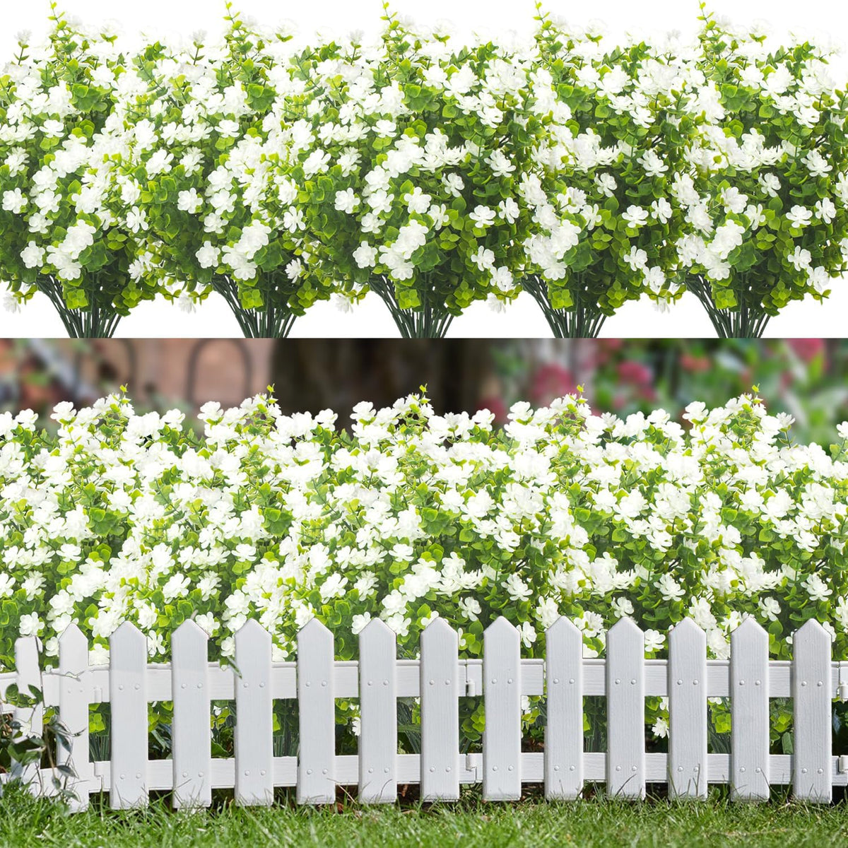 Seasonal Bundles White Faux UV Home Decor Arrangement