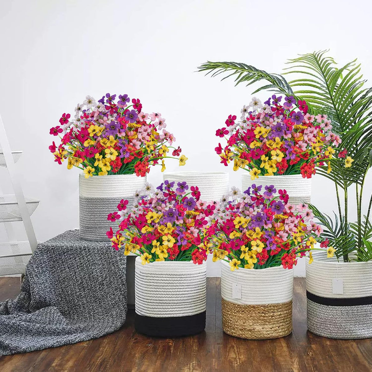 Modern UV Resistant PE Shrubs Home Decor Accent